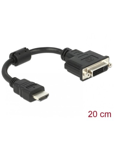 Delock Adapter HDMI male - DVI 24+1 female 20 cm